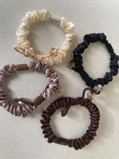 サテンヘアゴム4個セット新品