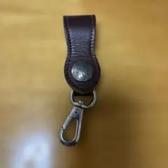 レザー キーホルダー ベルトループ ブラウン