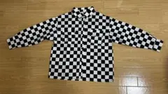 チェック柄 長袖シャツ 黒と白