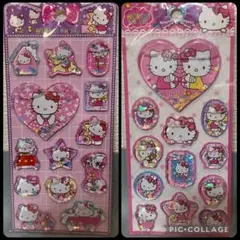 水シール　サンリオ2枚　水入り　ウォーターインシール　シャカシャカ　キティちゃん