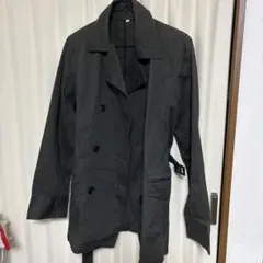 ロングトレンチコート　グレー　L