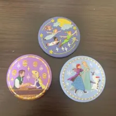 ディズニー刺繍缶バッジ　3個セット　ファンタジースプリングス　キャラクター