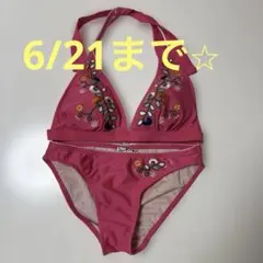 Op セパレート水着 ビキニ 花柄刺繍 ピンク　⭐︎ショートパンツおまけ付き⭐︎のサムネイル