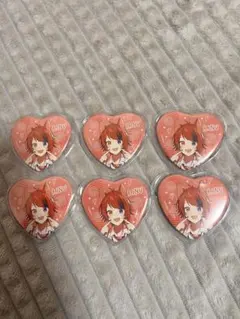 すとぷり 莉犬くん ハート缶バッジ 6個セット