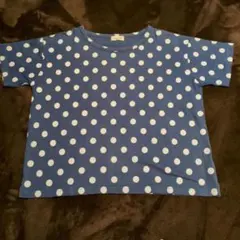 Samansa Mos2 ネイビー ドット Tシャツ