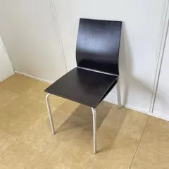東京中央区 引き取りのみ IKEA黒の合成皮革ダイニングチェア 4脚