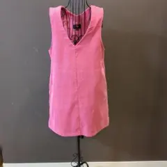 MARKEY'S コーデュロイ ノースリーブ ワンピース ピンク 140