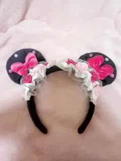 ディズニー ミニー カチューシャ ローズ 薔薇