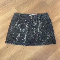 Y2K フェアリーグランジ GUESS JEANS ブラックデニムミニスカート