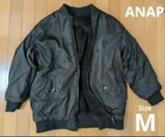 ANAP/アナップ　MA-1　ボアリバーシブルビッグサイズブルゾン　ブラック　M