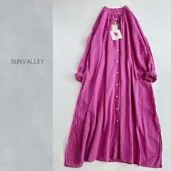 新品 SUNVALLEY サンバレー ⿻ 製品染め コットンワンピース ゆったりのサムネイル