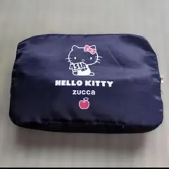 ハローキティ × ZUCCa 45周年 折りたたみエコバッグ ネイビー