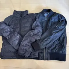 UNIQLO 黒 ダウンジャケット MA-1 140