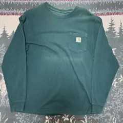 Carhartt ダークグリーン 長袖カットソー