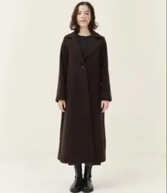 PUBLIC TOKYO ベルテッドフレアウールチェスターコートのサムネイル