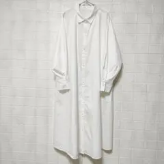 GU ジーユー (S)　Aライン シャツワンピース　ポケットあり