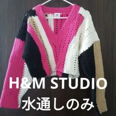 H&M STUDIO Vネックニット クロップド M 手洗いしたのみ 未着用