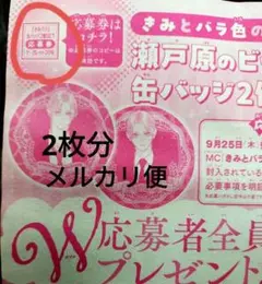 マーガレット 20号 きみとバラ色の日々 応募券 2枚