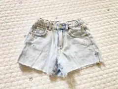 ZARA キッズ　ショートデニムパンツ　ライトブルー　110