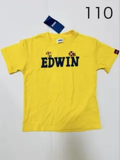 【新品】EDWIN 半袖 Tシャツ ロゴT 黄 110のサムネイル