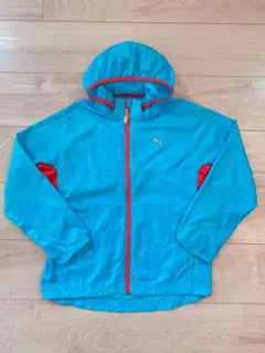 PUMA ウィンドブレーカー 140 青/赤