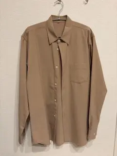 MUJI Labo 無印良品 ウール混 長袖シャツ ベージュ M사이즈