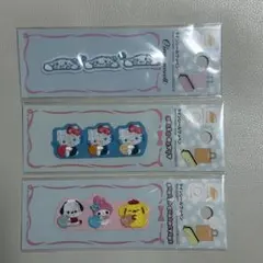刺繍ワッペン 3枚セット シナモン キティー マイメロ ポチャッコ プリン