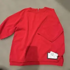 スコットクラブ　Aga赤色 五分袖カットソー