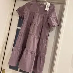 デビロック dev:rock ☺︎ 半袖ティアードワンピース パープル 150cm