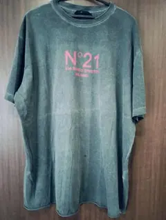 N°21 ロゴTシャツ フェード加工 グレー系サイズXLのサムネイル