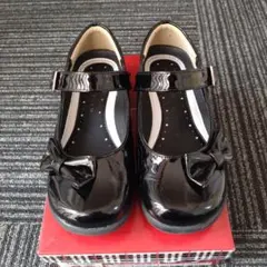 黒リボン付きフォーマルシューズ　17.5　18.0