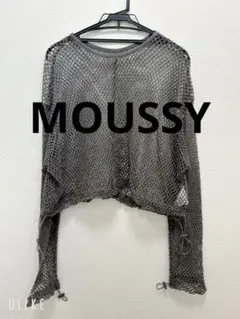 moussyメッシュ 長袖 トップス グレーのサムネイル