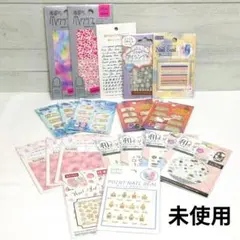 【未使用・まとめ売り】ハンドメイド ネイルシール レジンパーツ 19枚セット