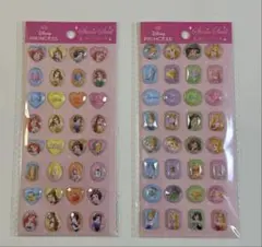 ディズニープリンセス　ストーンシール２種類セット　セリア　Seria