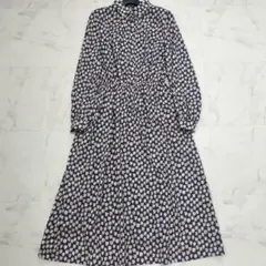 美品　マッキントッシュロンドン　チューリップ　ワンピース　38　ネイビーのサムネイル