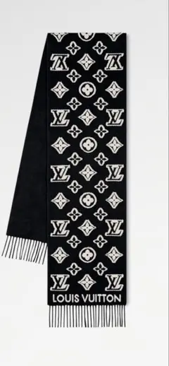 値下げなし【希少】LOUIS VUITTON LV SKI マフラー3Dノワール