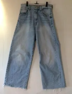 ZARA ライトブルー ワイドレッグデニム 34