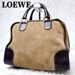 LOEWE ロエベ アマソナ32 スエード レザー アナグラム ハンドバッグのサムネイル