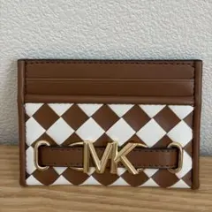 MICHAEL KORS ロゴ付き 編み込み（ウーブン）デザインカードケース