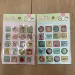 【2点セット】ちいかわ　ぷくっとシール クリア ステッカー