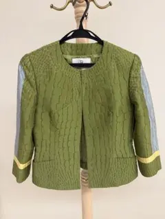 TAE ASHIDA ノーカラージャケット オリーブグリーン