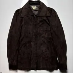 80s vintage CELINE suede leather jacketのサムネイル
