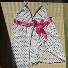 水玉模様シフォンキャミソール