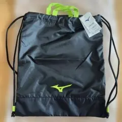【新品】Mizuno ランドリーバッグ ブラック/ライム 33JMB00294