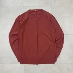 vintage TOPVALU ニット カーディガン レッドブラウンのサムネイル