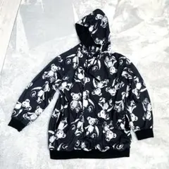 Drag honey スケルトンテディ ユニセックス パーカー ブラックのサムネイル