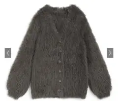 美人百花1月号掲載 ヨンア フェザーニットカーディガン⭐︎チャコール