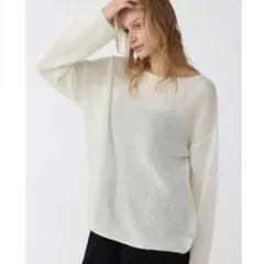 新品未使用⭐️ヤマダヤ⭐️定価16,500円透け感のあるホワイトニットセーター