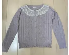 axes femme レースカーディガン ピンク パープル　アクシーズファム