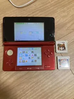 ニンテンドー3DS レッド 本体 + ゲーム2本